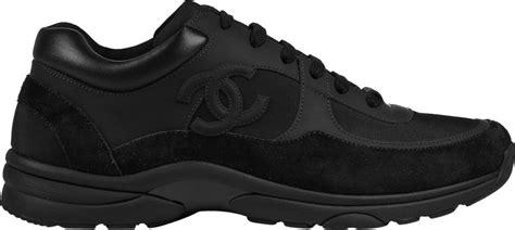 chanel all black sneaker